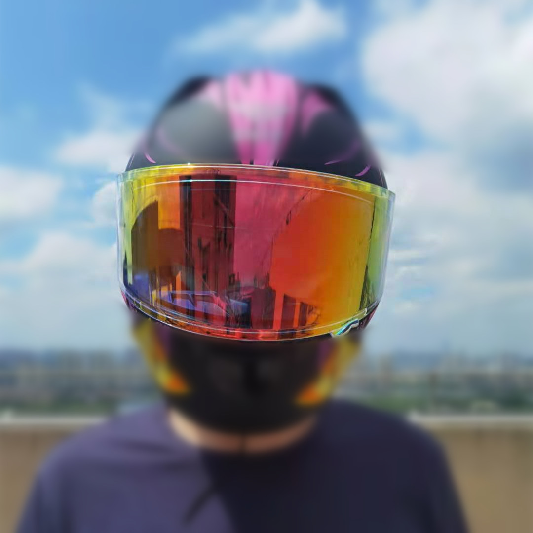 DOTX9头盔全盔镜片防雾贴透明茶色彩色镀银春风头盔
