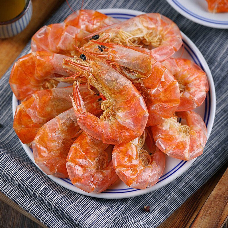 青岛大虾烤虾对虾即食零食美食小吃孕妇补钙虾干特产水产干货320g