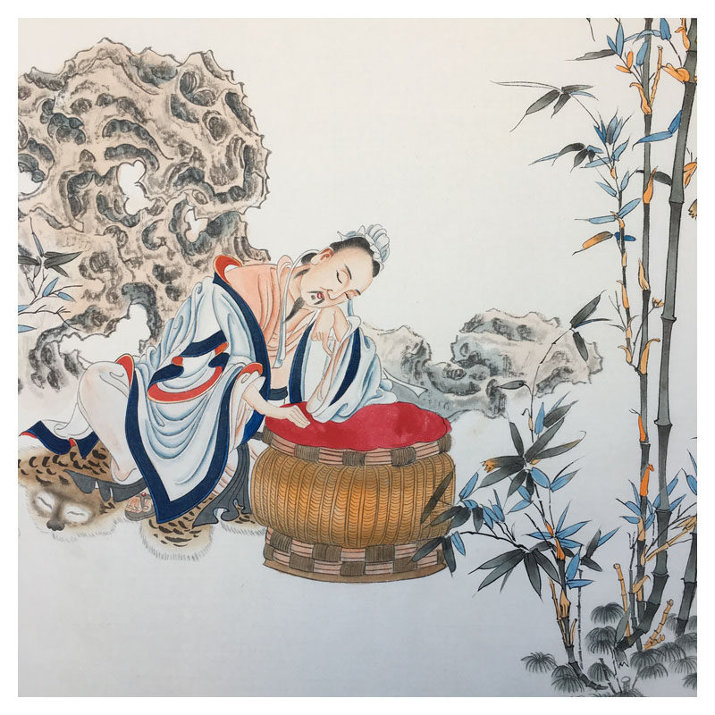 任重《竹下高卧图》