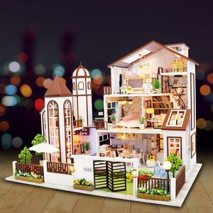 diy小屋别墅大型一路爱你小房子手工玩具拼装模型娃娃屋生日礼物