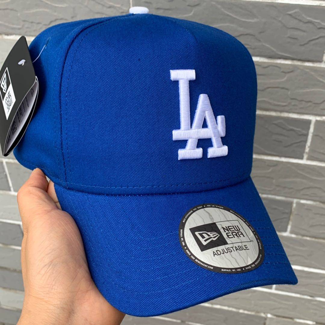 小潮猫-蓝色mlb棒球帽高顶la道奇队女显脸小帽子