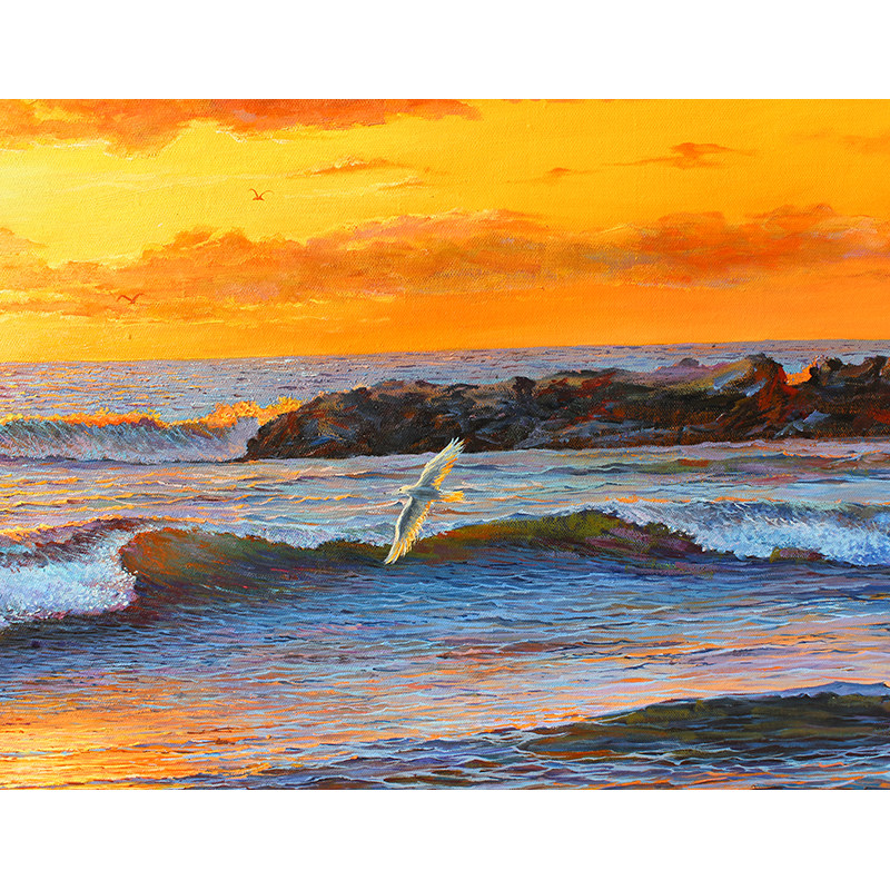 (朝鲜)郑东革《海鸥》万寿台功勋艺术家【白头山出品】199