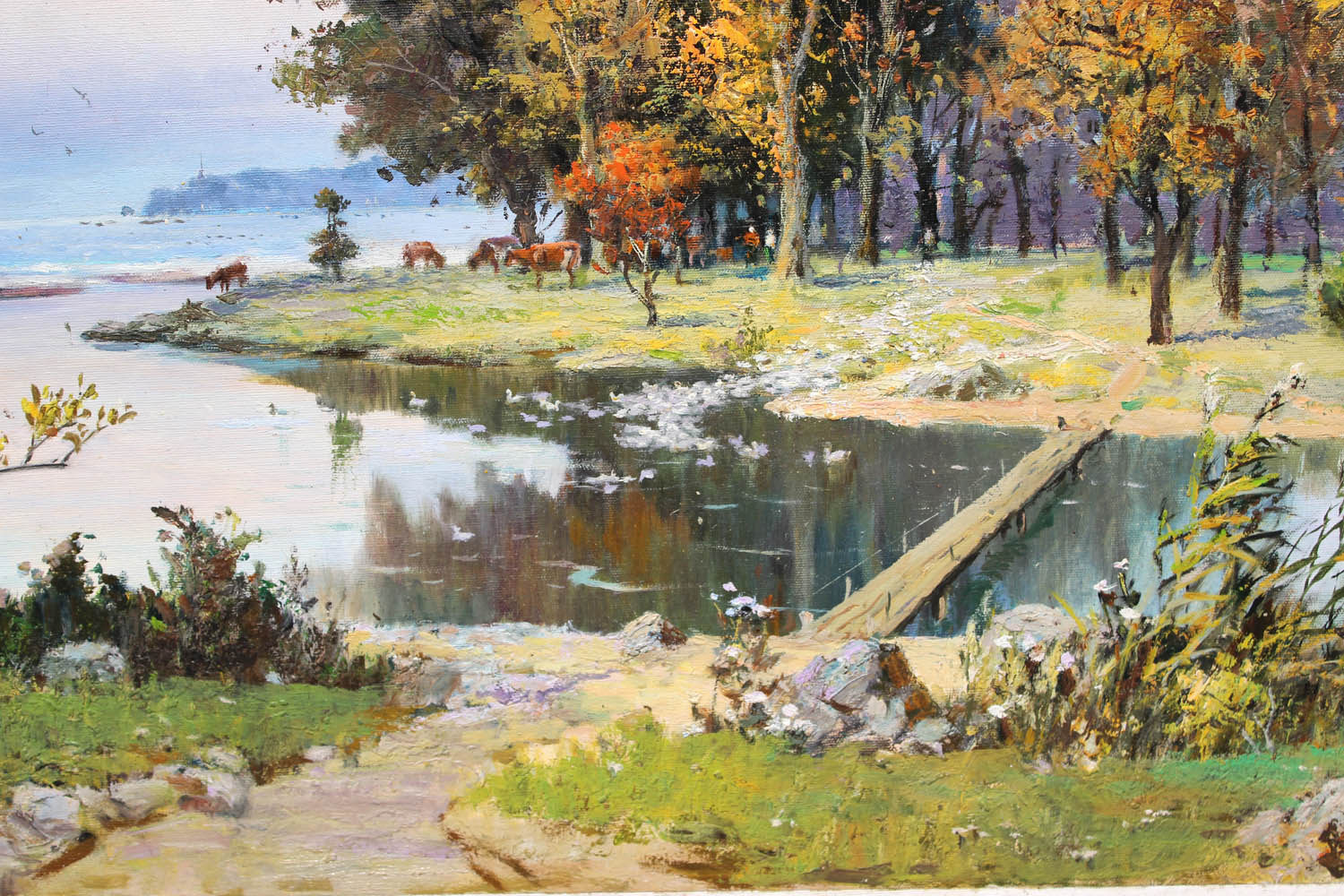 赵美石《沼泽地》朝鲜名家油画力作【白头山出品】