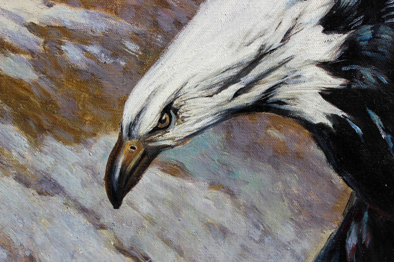 朝鲜画鹰名家 崔玉均《鹰》名家油画力作【白头山出品】