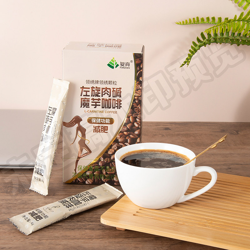 买3送1 复真左旋肉碱魔芋咖啡 4g/袋*12袋/盒 搭