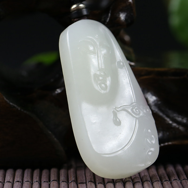 玉雕名家范浩刚和田玉作品《求佛》22.41克