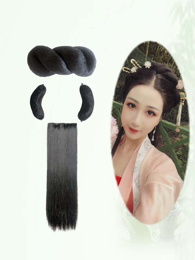 古装假发套女 造型仙_利格古装假发新手套装古风垫发汉服造型古代儿童