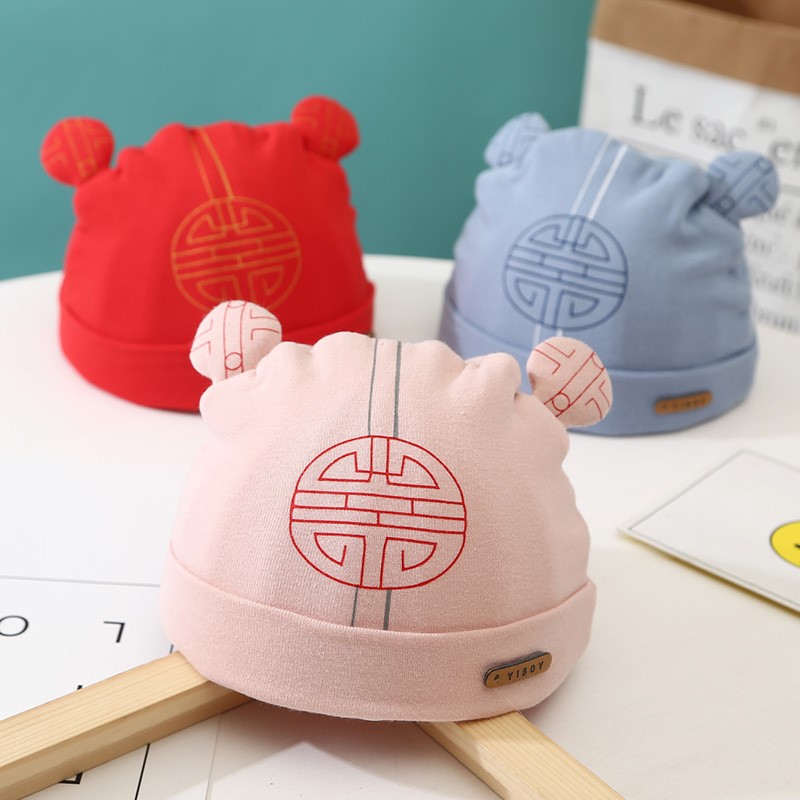 Newborn tire cap pure cotton 0-3 baby Hat Newborn Baby hat Spring and autumn season Ear Longevity full moonin the Children/Baby/Family fitted , Hat/Muffler/Masks/Gloves/Earmuffs/Booties , Hat category - from Buy2taobao.com to provide professional Taobao agent buy service