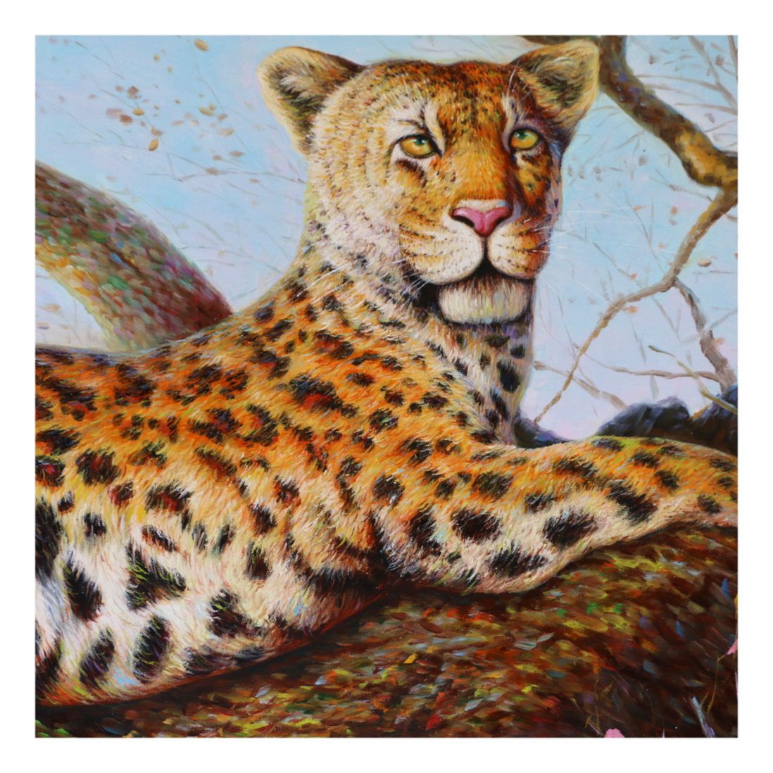 (朝鲜)李哲镇《花豹》铁道创作社 大卫画廊