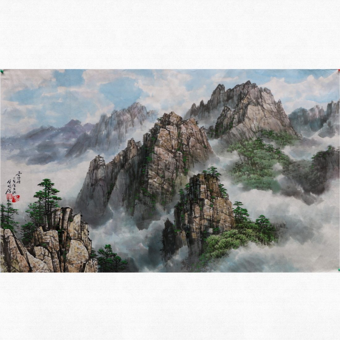 (朝鲜)申永生《金刚山景》万寿台创作社