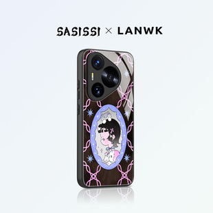 LANWK适用于华为pura70pro新款手机壳玻璃Pura70可爱ultra防摔镜头60e全包mate30pro+卡通梦核时刻50art女70p