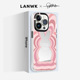 LANWK适用于苹果14promax手机壳新款个性镜面iPhone14pro防摔硅胶软框13Promax女款高级感14plus保护套镜中兔
