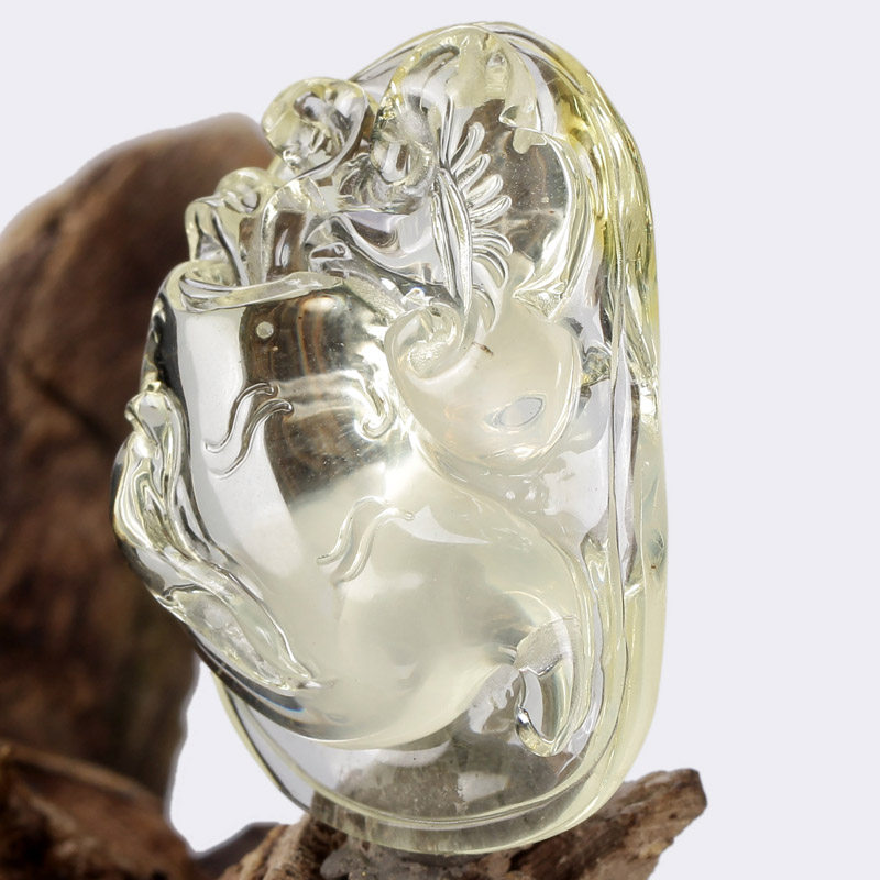 5g 天然琥珀 明珀人生如意挂件 玲珑剔透 h0030