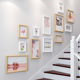 现代简约楼梯照片墙装饰北欧创意个性过道走廊相框挂墙相册相片墙