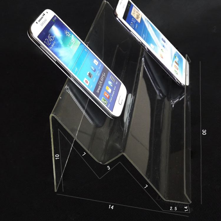 亚克力透明手机展示架多层手机模型展示托架小商品数码支架梯形架