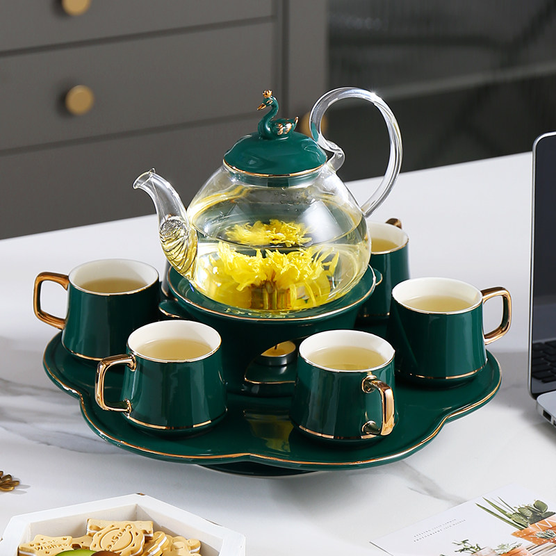 轻奢英式下午茶茶具套装高档花果茶杯花茶壶欧式小奢华咖啡杯家用