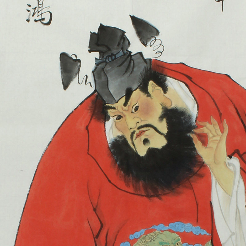 张伟 四尺中堂《钟馗斩鬼》