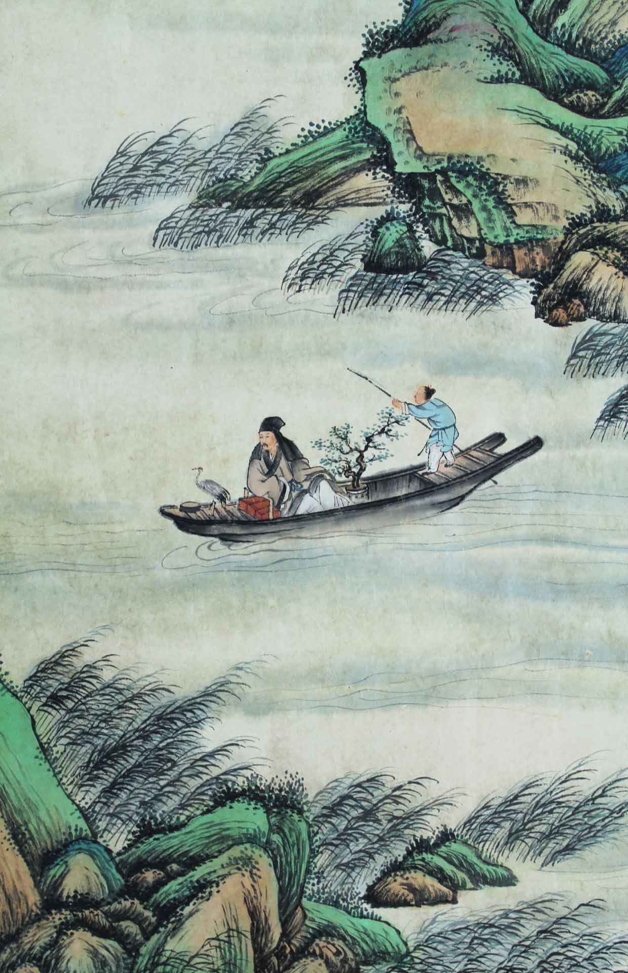 冯超然 《泛舟图》