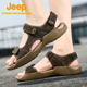 Jeep吉普新款运动凉鞋男户外防滑透气沙滩鞋子夏天外穿开车凉鞋