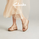 Clarks其乐卡萨系列女鞋24新款夏季舒适沙滩厚底轻弹缓震罗马凉鞋