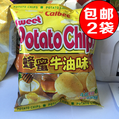 香港代购calbee日本进口零食卡乐比蜂蜜牛油薯片条宅卡B膨化食品