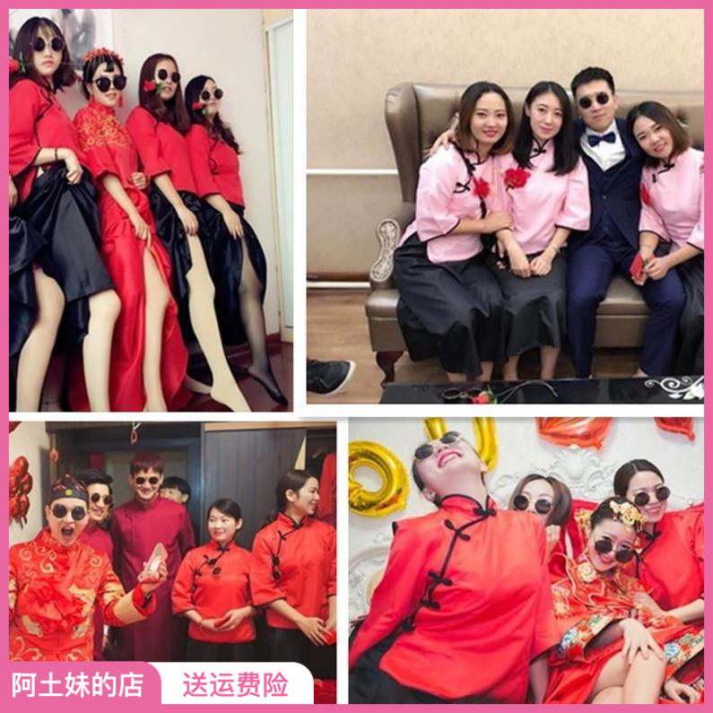 兄弟团礼服夏天敬酒服姐妹新娘汉服旗袍两件女装短袖婚礼六一唐装|ruв категории Женская одежда, костюм/национальная одежда/театр костюм, национальная одежда/этап погрузки - от Buy2taobao.com для оказания профессиональной услуги покупки агента Taobao