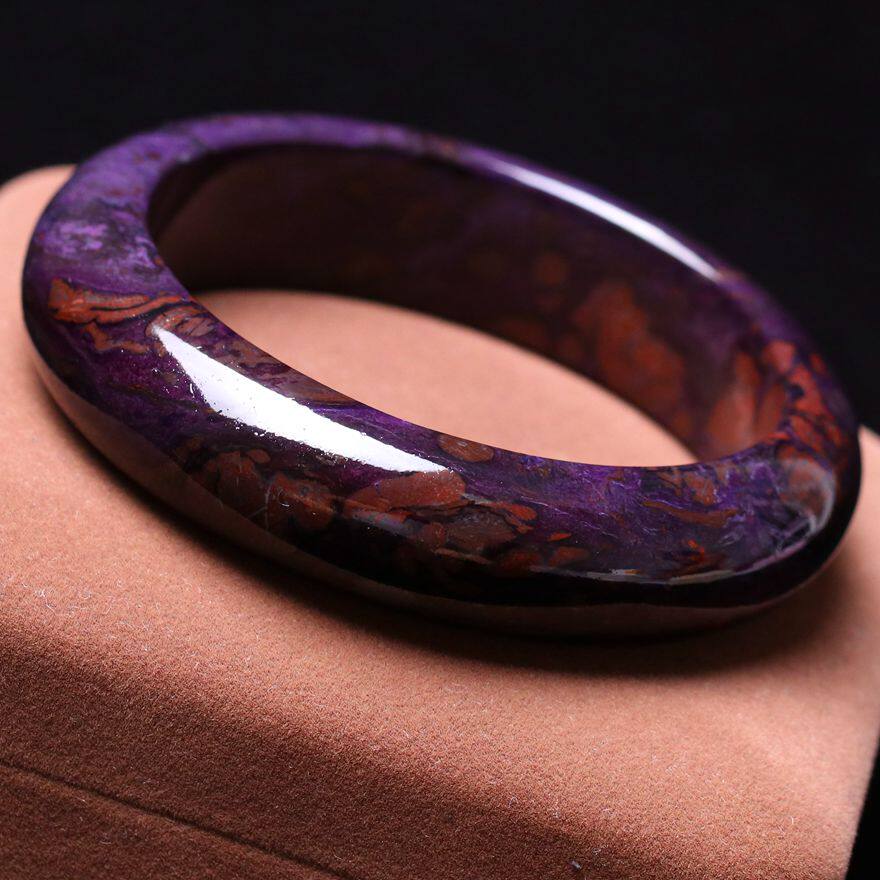 83.36克内径57天然绝美皇家紫舒俱来手镯