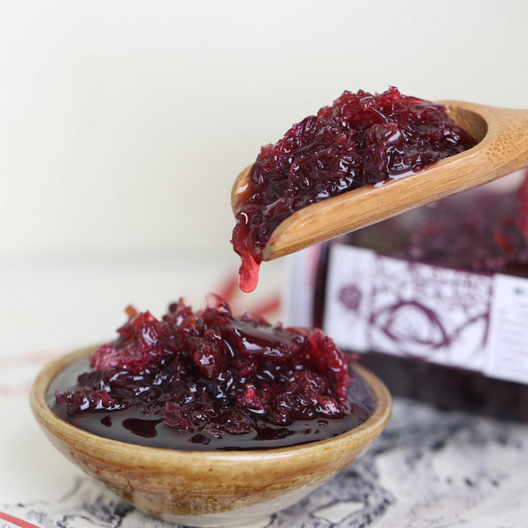 原生滇红玫瑰花酱 云南特产玫瑰糖 大理玉洱蜂蜜玫瑰酱 400克包邮