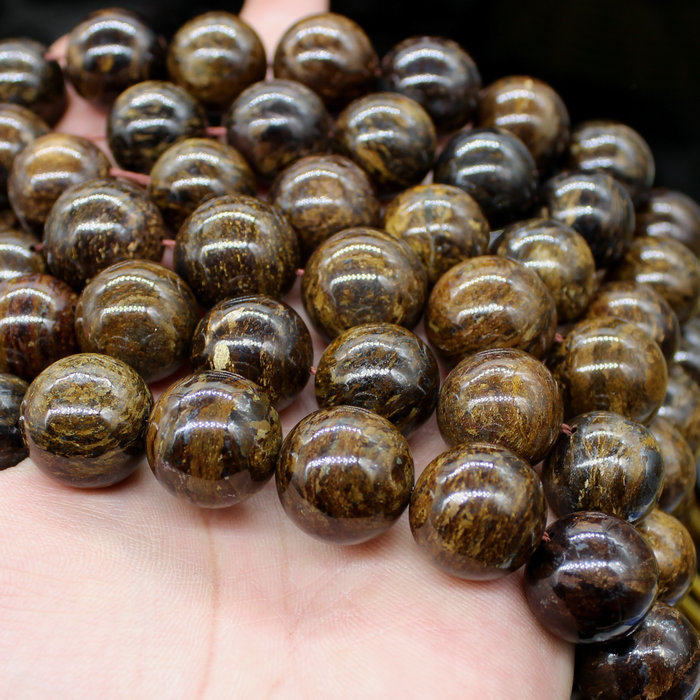 天然无优化a 古铜辉金铜石散珠4-18mm diy串珠手链配件材料配件