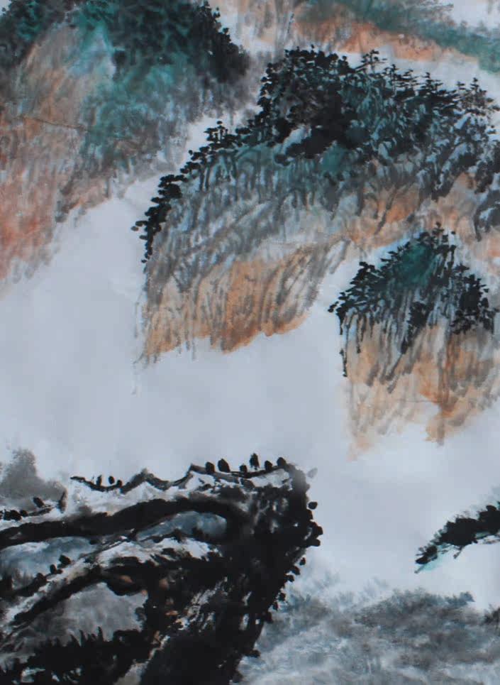 当代著名国画家 徐少俊 《江南风光》