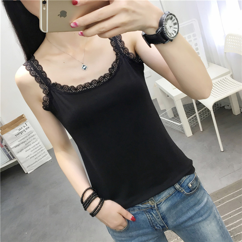 2019 summer new pattern lady sexy Lace camisole vest Self cultivation Versatile Women's wear Base coat clothesin the Women's clothing/Boutique , Vest harness category - from Buy2taobao.com to provide professional Taobao agent buy service