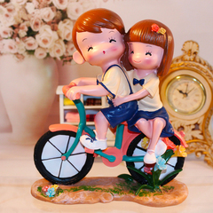 创意家居单车情侣桌面摆件 生日礼物女生送女友情人浪漫结婚礼物