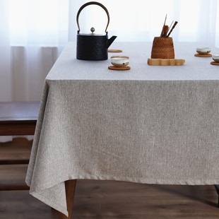 灰色电视柜办公书桌会议桌布布艺高档长方形定制纯色餐桌布大尺寸