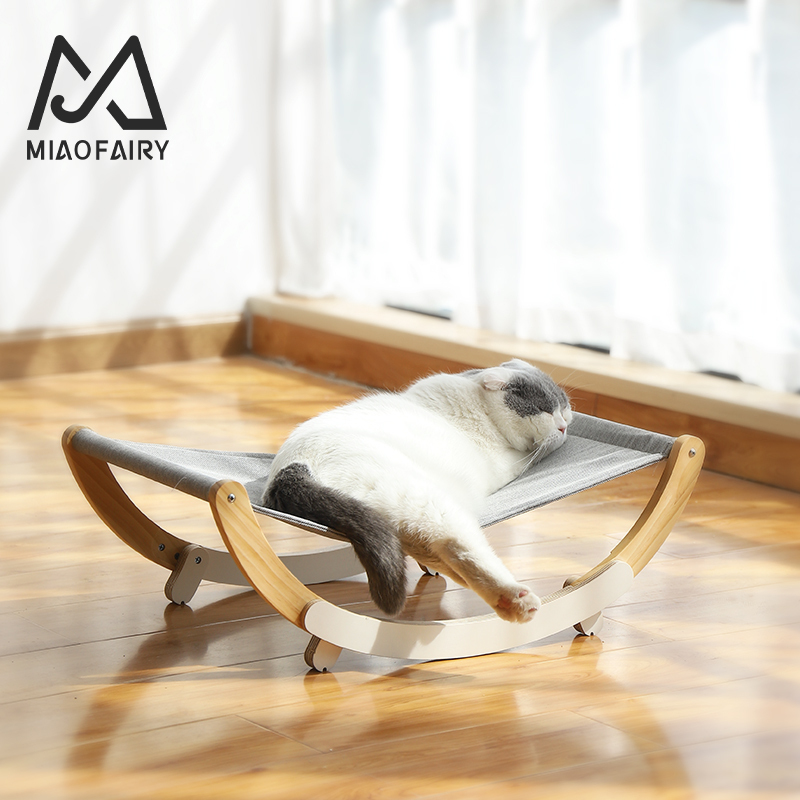 猫床宠物床公主床网红实木猫咪摇床专用床晒太阳神器四季通用阳台