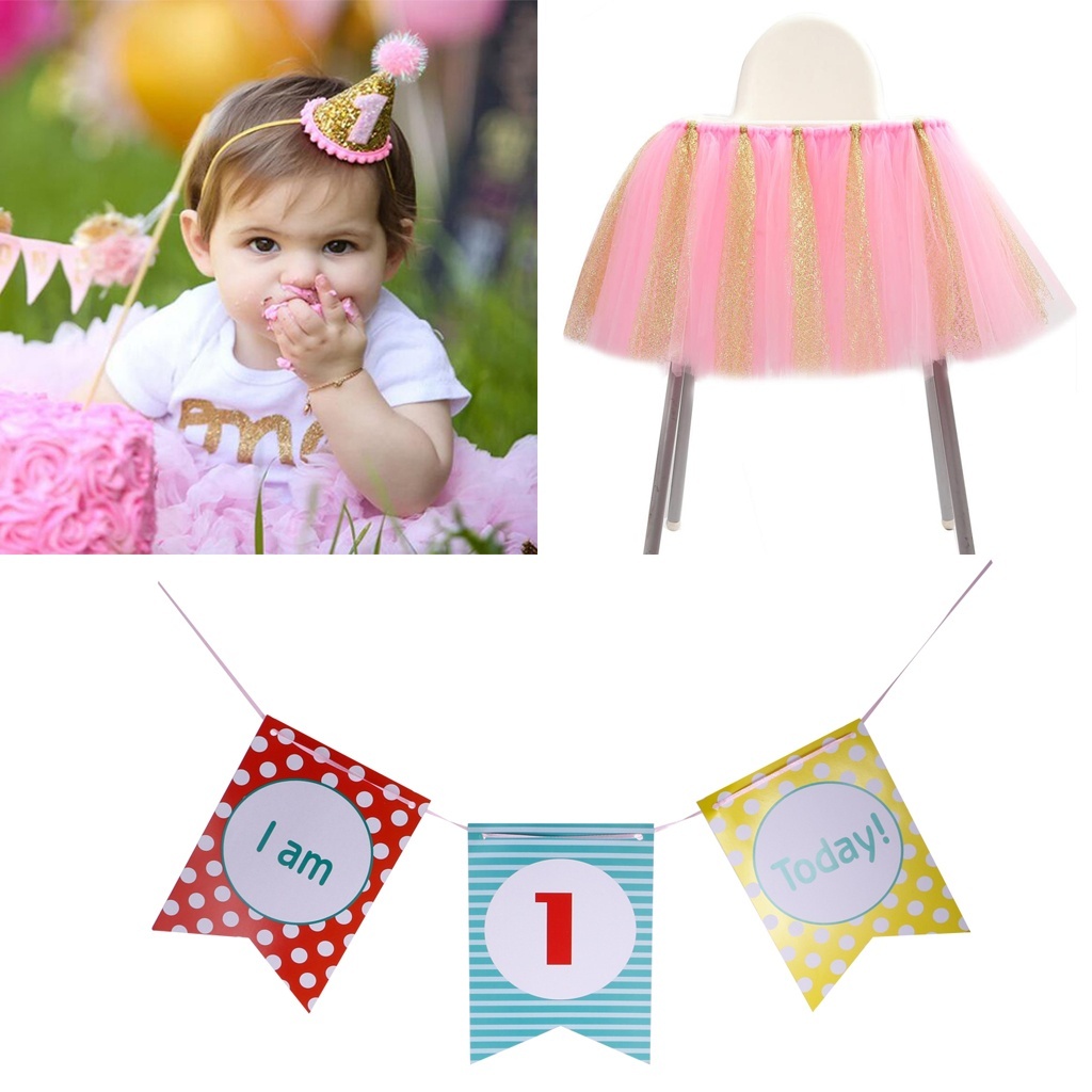 r High Chair Tulle Skirt & 1st Birthday Cone Pom Hat Bannerin the Electric cars/Fitting/Transportation , EV Entity Service , Chain plate installation work category - from Buy2taobao.com to provide professional Taobao agent buy service
