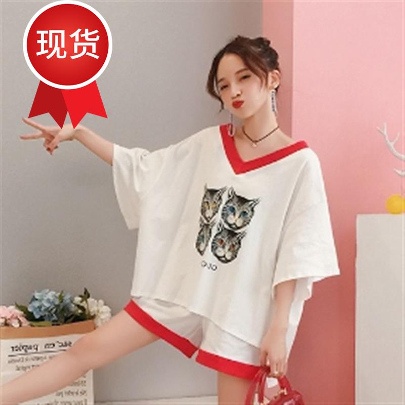 休闲宽松件套短裤减龄两胖人适合2019年夏装运动短袖帅D气套装上|ruв категории Женская одежда, женской одежды - от Buy2taobao.com для оказания профессиональной услуги покупки агента Taobao