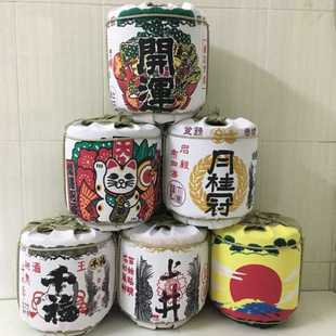 日式装饰酒樽酒桶古代摆设品装饰日韩和风寿司料理店中式仿古套装