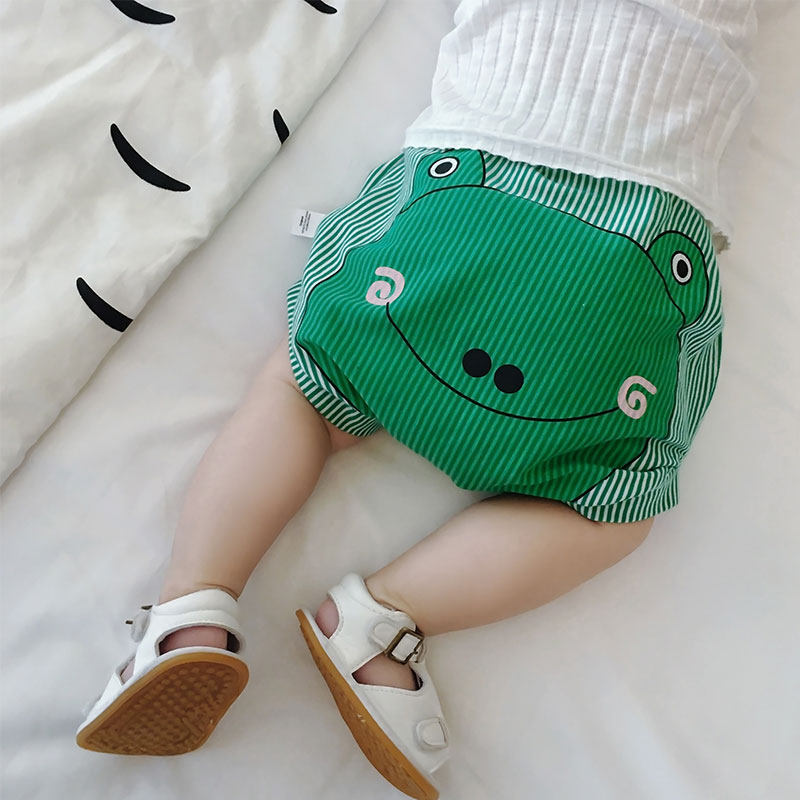 沃康童装 6-12个月新生婴儿夏装裤子0-2岁宝宝可爱薄款短裤大pp裤