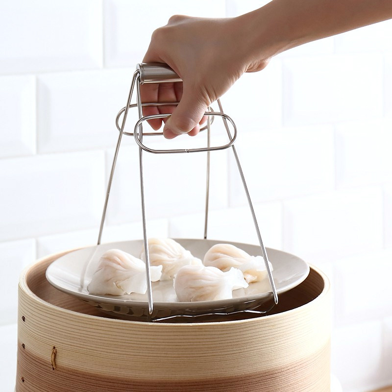 不锈钢蒸夹取盘夹器提盆盘碗夹子防烫砂锅厨房工具