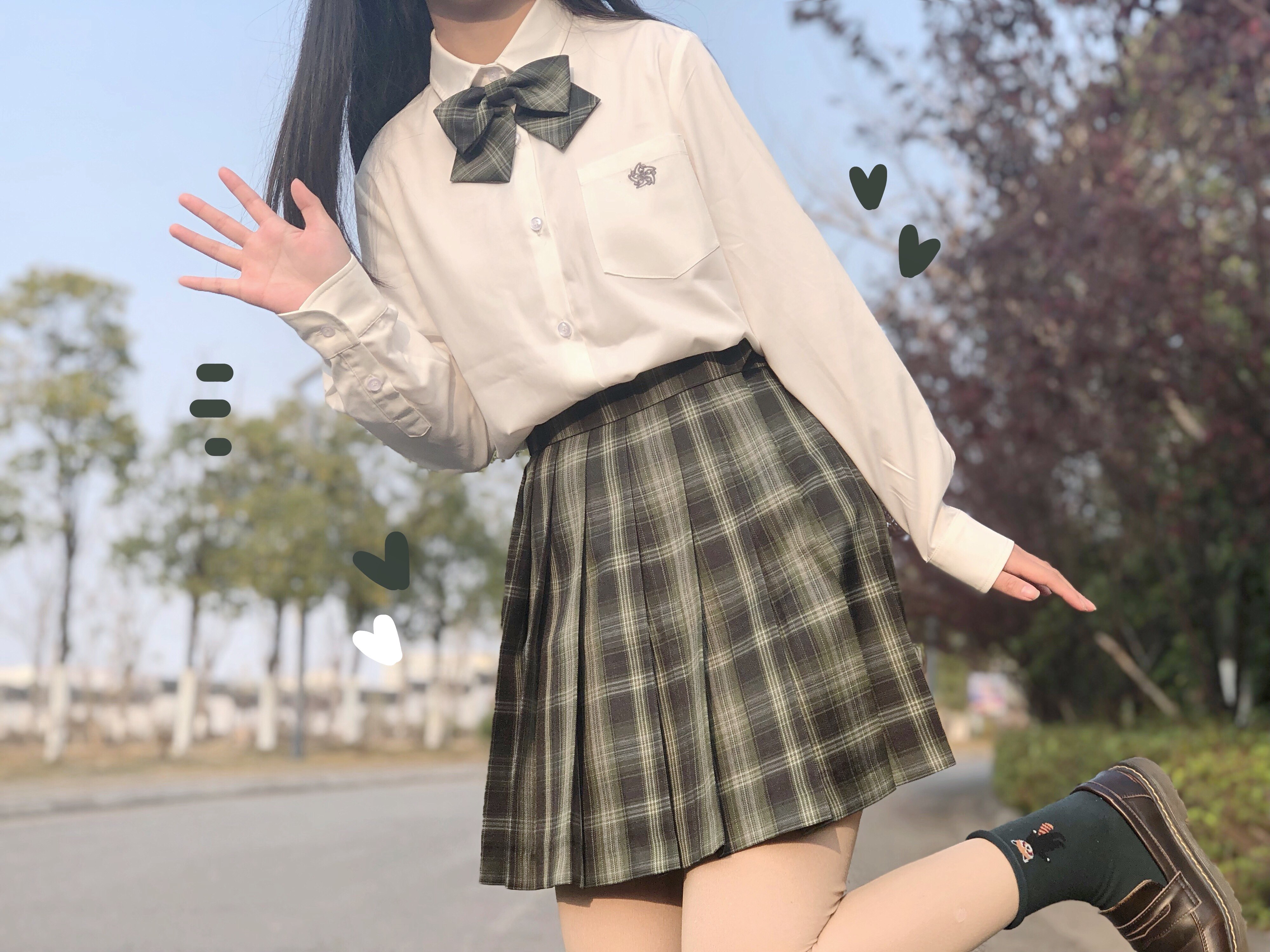 子小初【玄鸟】预售原创格裙 jk制服裙正统百褶裙