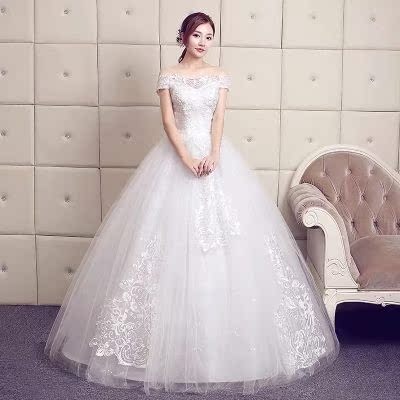 婚紗2018夏季新款壹字肩韓式新娘結婚禮服蕾絲花邊修身款顯瘦長款在類目 女裝/女士精品, 婚紗/旗袍/禮服, 婚紗中 - 來自Buy2taobao.com提供專業的淘寶代購服務