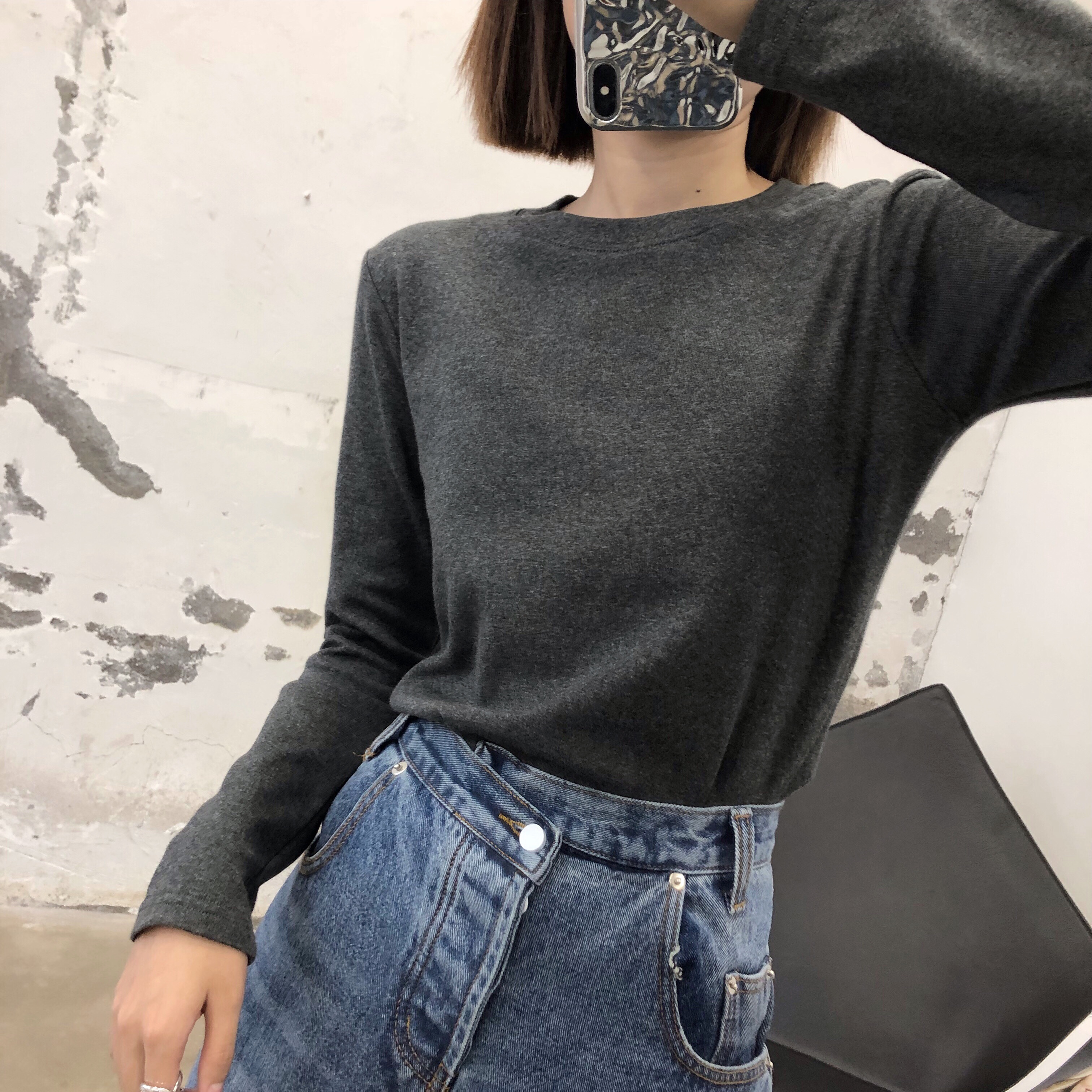 灰色短袖紧身t恤女韩版圆领显瘦纯色打底修身莫代尔体恤宽松上衣在类目 模玩/动漫/周边/cos/桌游, Cosplay服饰/道具/服务, Cosplay女装中 - 来自Buy2taobao.com提供专业的淘宝代购服务