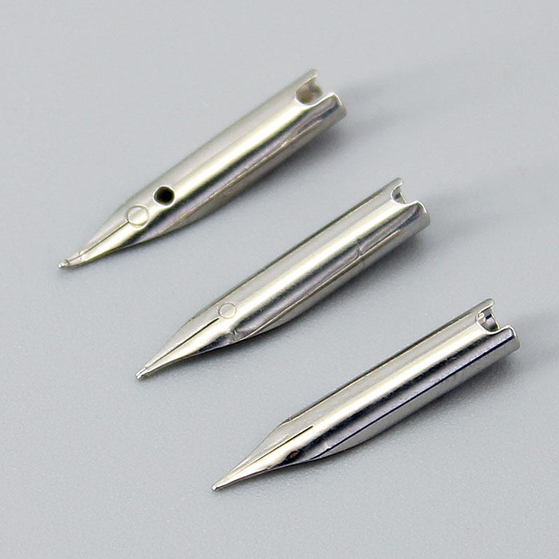 银杉公子钢笔尖圆筒笔尖美工弯尖特细中细小尖暗尖包尖10个通用学生用