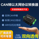 双通道CAN转以太网RJ45双向透传协议转换器高防护端口云传输CAN2.0转Ethernet 网关协议转换通信串口服务器