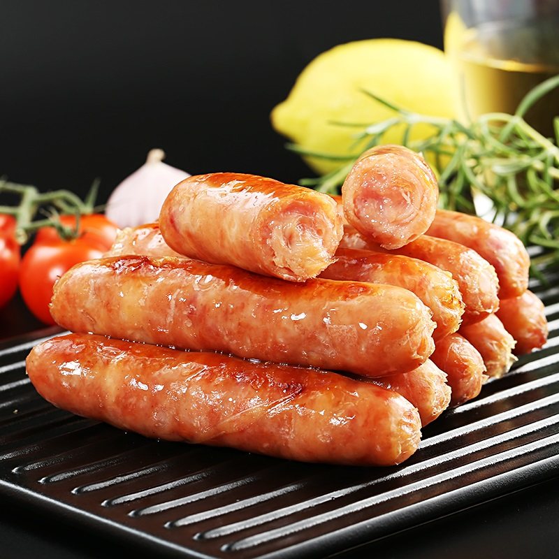 肉司令脆皮烤肠500g4包纯肉制作热狗早餐火山石烧烤肠机香肠