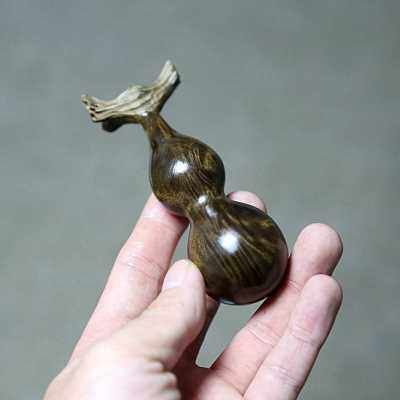 爆品金丝楠木雕龙头小葫芦手捻阴沉木小叶桢楠随身文玩手把件摆件