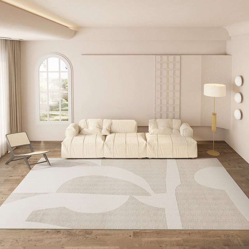 法式奶油风地毯客厅复古抽象沙发茶几毯高级家用大面积防滑地垫