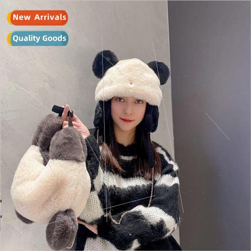 Coco Lee Lee plush cute panda bag cap fall and winter new nd