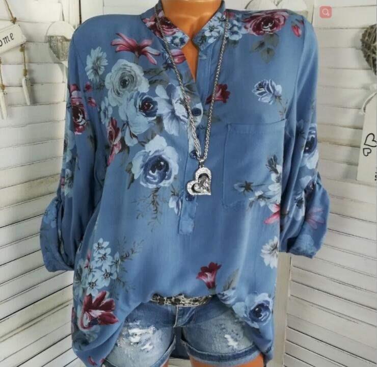 Plus size Blouse Women Printed causal shirt Long sleeves在类目 女装/女士精品, 衬衫中 - 来自Buy2taobao.com提供专业的淘宝代购服务