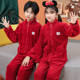 新款保暖网红珊瑚绒冬款儿童家居服小女孩法兰绒加厚女童睡衣套装
